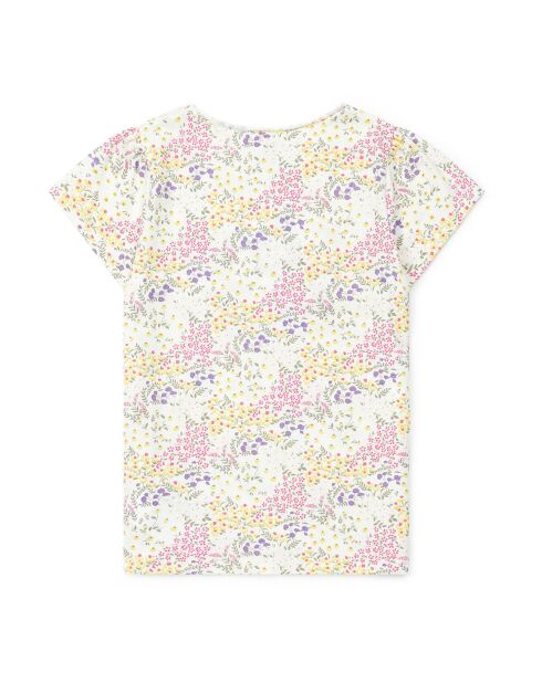 T-Shirt Coton Bio Lovely écru/multicolore