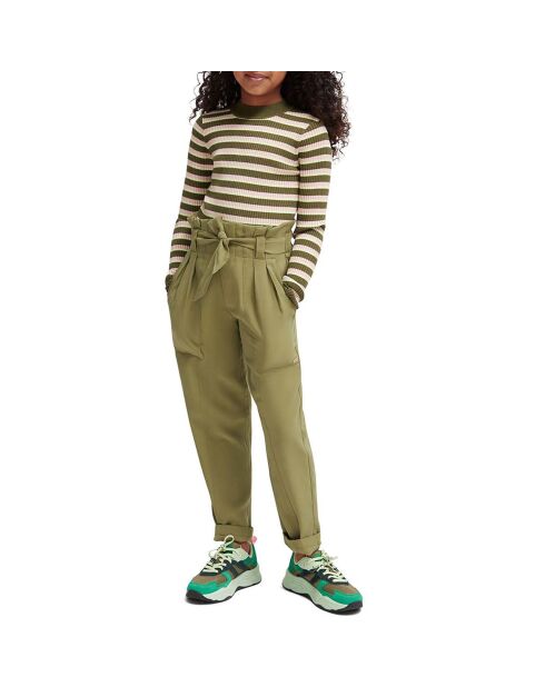 Pull Rayé  vert kaki