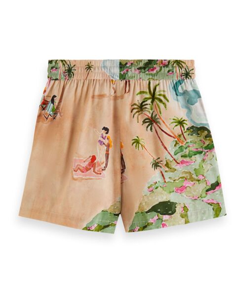 Short Plage beige/multicolore