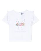 T-Shirt à Volants Lapin blanc