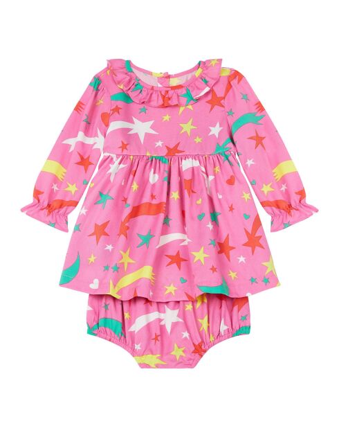Robe Etoiles Filantes Tencel rose