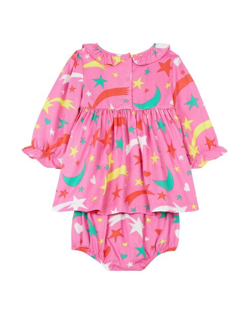 Robe Etoiles Filantes Tencel rose