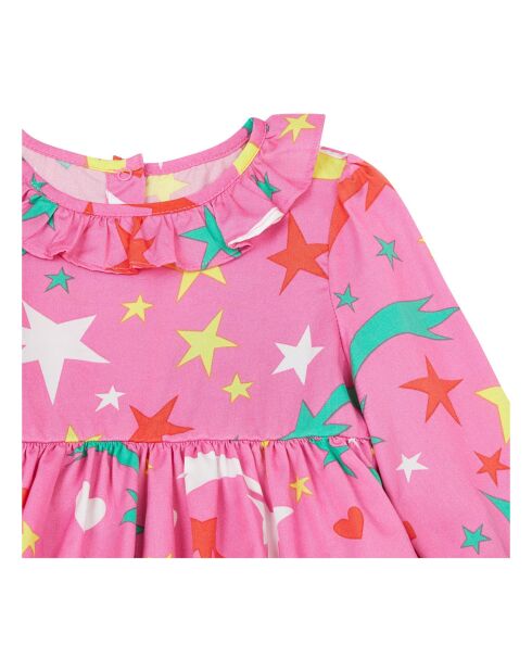 Robe Etoiles Filantes Tencel rose