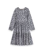 Robe Fleurs bleu nuit
