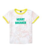 T-Shirt Coton Bio Tie And Dye Heart rose pâle