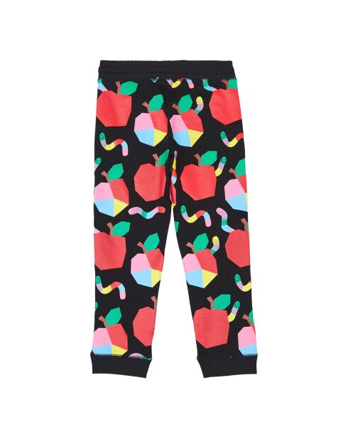 Jogging Pommes Ver de Terre Coton Bio noir/multicolore