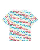 T-Shirt Oversize No Smiles Coton Bio blanc/multicolore