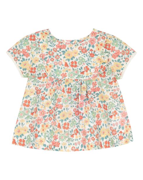 Blouse Liberty écru/multicolore