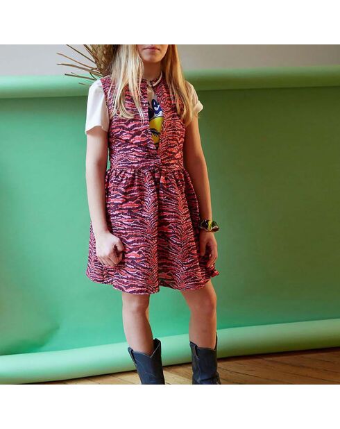 Robe en Lin mélangé Kandinsky Landscape Lin - Roseanna X Smallable rose