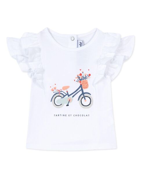 T-Shirt Volants blanc