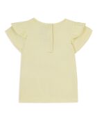 T-Shirt Coeur Fleuri jaune pâle