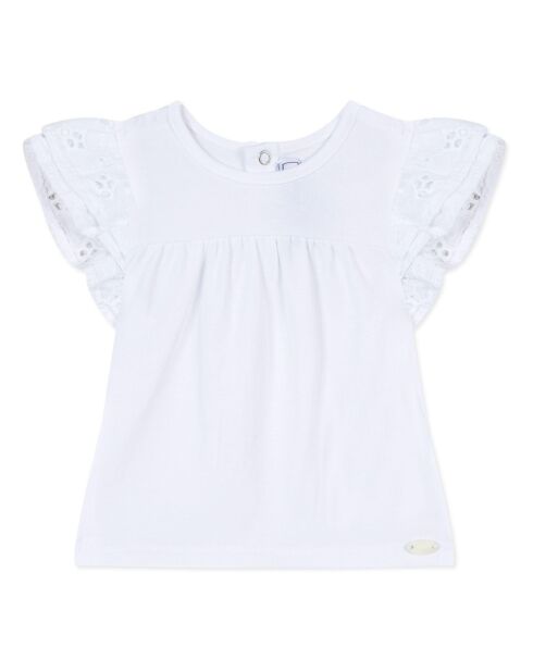Top Broderie Anglaise blanc
