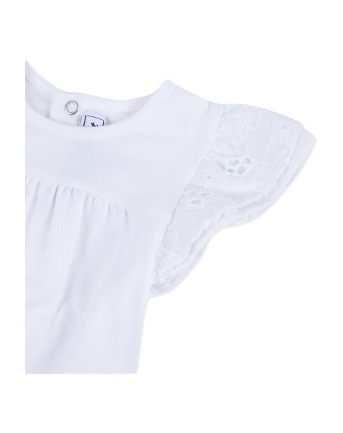Top Broderie Anglaise blanc
