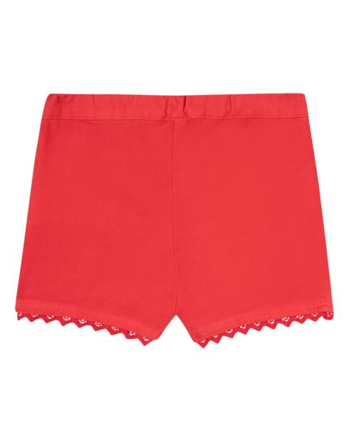 Short Broderie rouge
