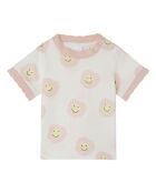 T-Shirt Fleurs écru/rose