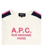 T-Shirt Tili Coton Bio Ecru blanc/rose