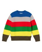 Pull en Laine mélangée Rayé Multicolore multicolore