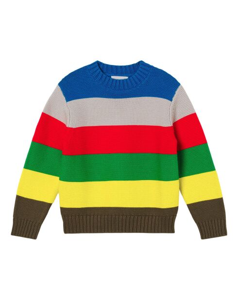 Pull en Laine mélangée Rayé Multicolore multicolore