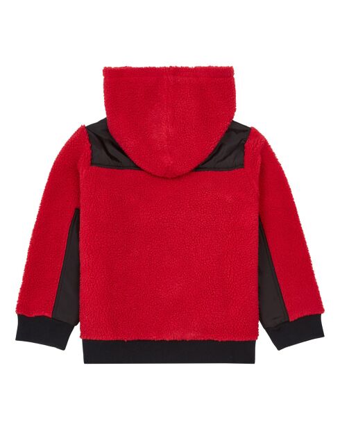 Sweat Demi Zip Polaire Polyester Recyclé rouge