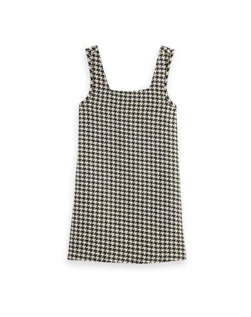 Robe en Laine mélangée Pied de Poule grise