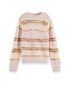 Pull en Laine mélangée Imprimé rose pâle
