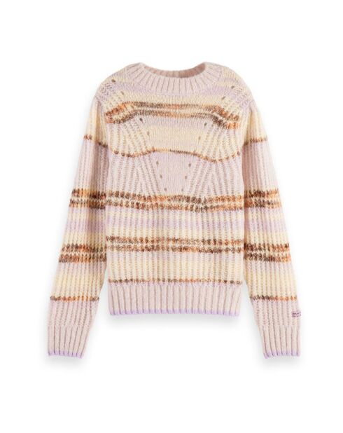 Pull en Laine mélangée Imprimé rose pâle