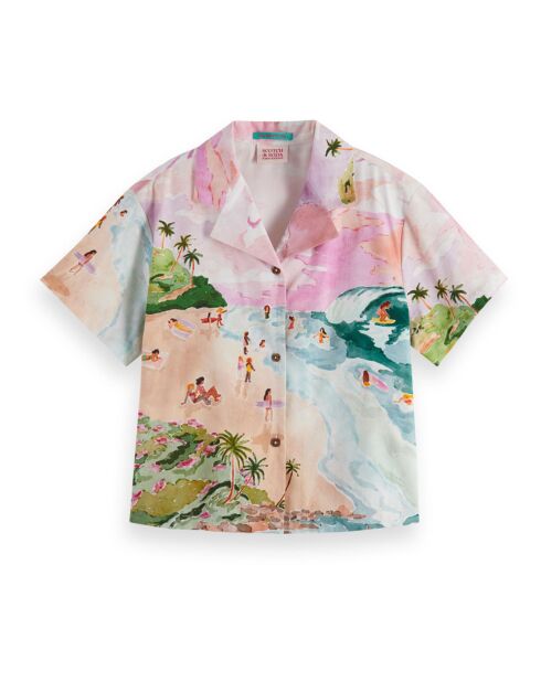 Chemisette Plage rose/multicolore