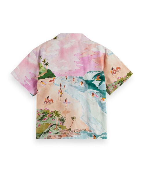 Chemisette Plage rose/multicolore