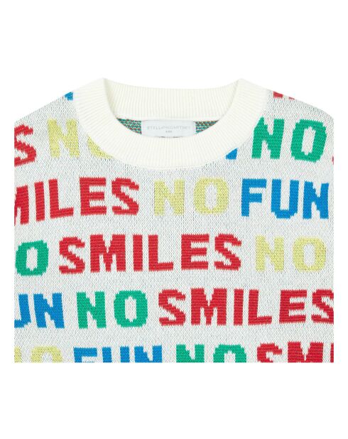 Pull No Smiles No Fun blanc/multicolore