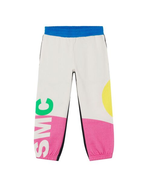 Jogging SMC Coton Bio blanc/multicolore