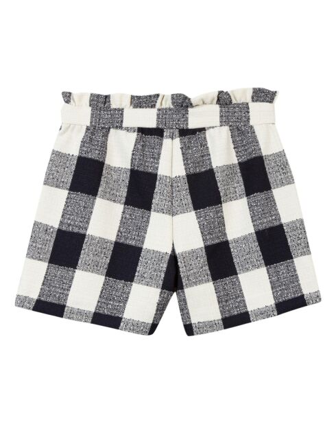 Short Carreaux bleu marine