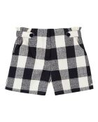 Short Carreaux bleu marine