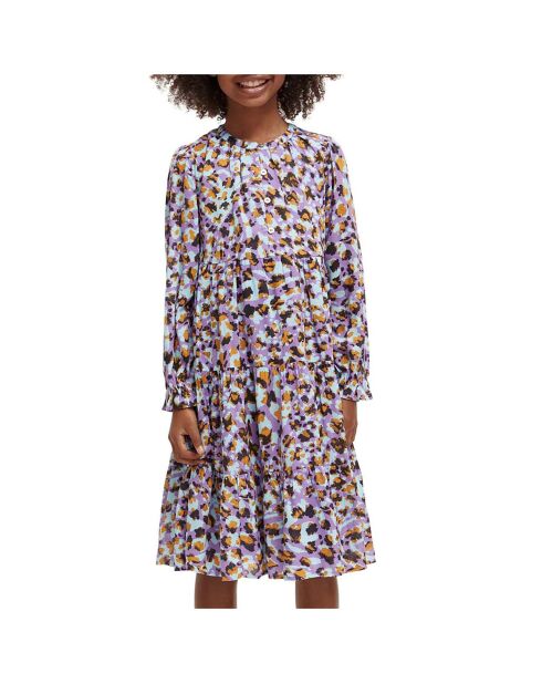 Robe Imprimée Léopard  violette
