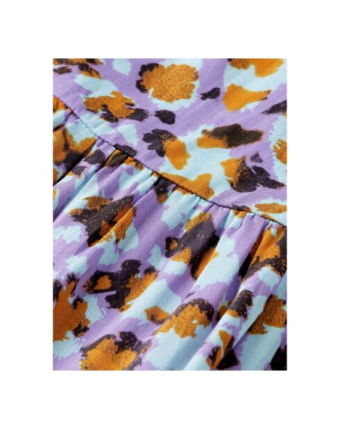Robe Imprimée Léopard  violette