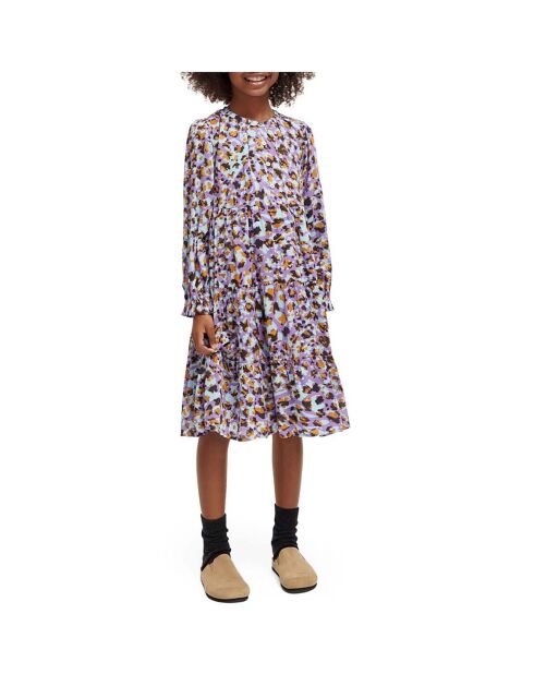 Robe Imprimée Léopard  violette