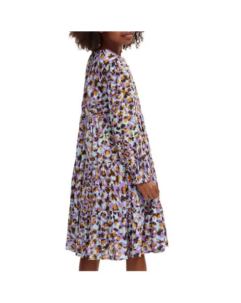 Robe Imprimée Léopard  violette
