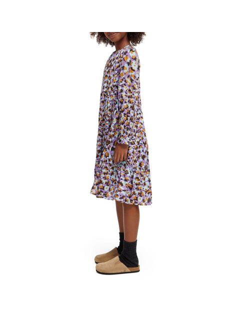 Robe Imprimée Léopard  violette