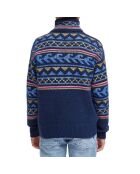 Pull Zippé  bleu