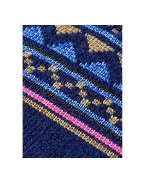 Pull Zippé  bleu