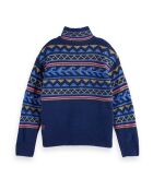Pull Zippé  bleu