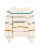 Pull Gelok Mohair écru/multicolore