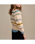 Pull Gelok Mohair écru/multicolore