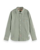Chemise Rayée vert kaki