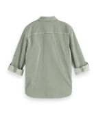 Chemise Rayée vert kaki