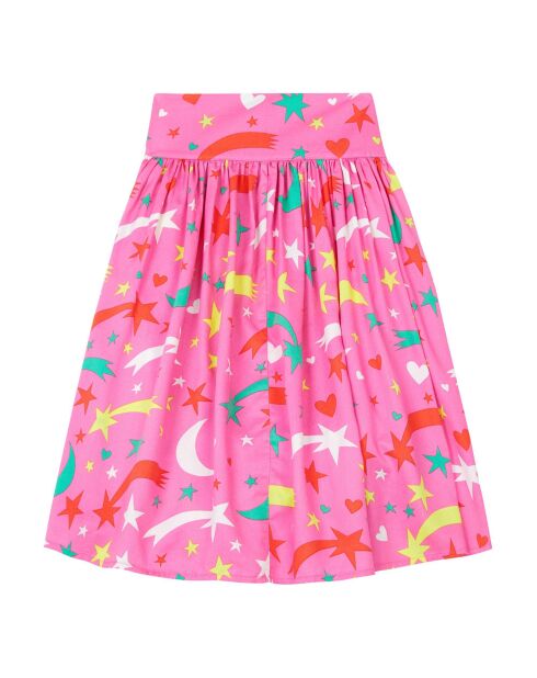 Jupe Tencel Etoiles rose