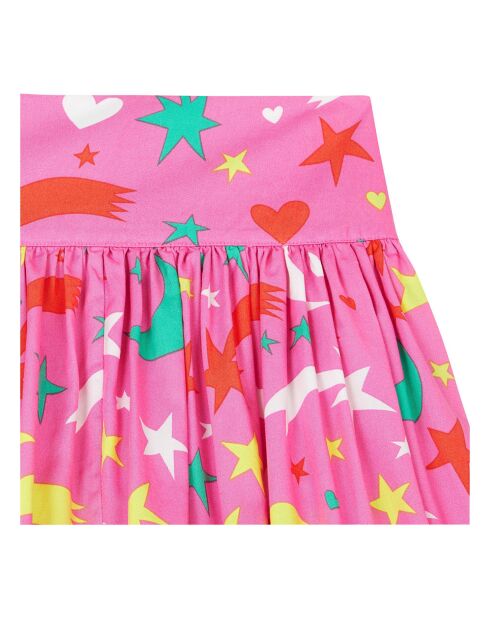 Jupe Tencel Etoiles rose