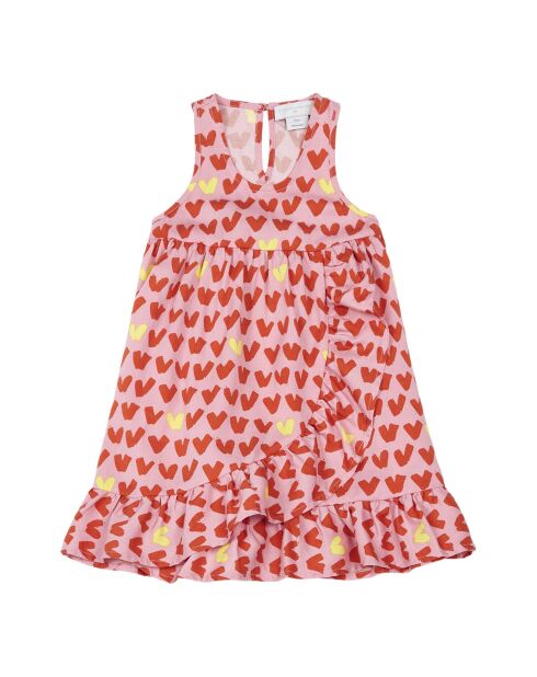 Robe Tencel Twill Coeurs rose