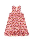 Robe Tencel Twill Coeurs rose