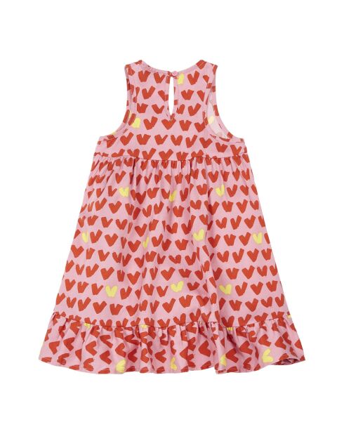 Robe Tencel Twill Coeurs rose