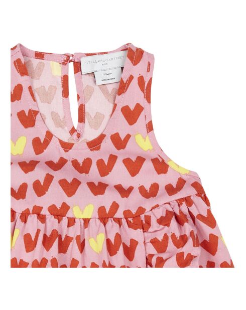 Robe Tencel Twill Coeurs rose